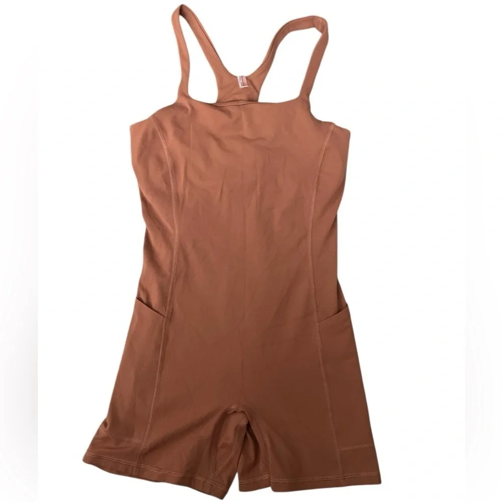 FREE PEOPLE Never Better Runsie in Sienna Yoga Athletic Gym Workout Casual New